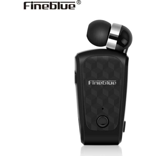 Fineblue FQ-10 Bluetooth 5.0 Wireless Earphone Head phone Cable Retractable Earbud Music Clip-on Headset Hands-free Microphone