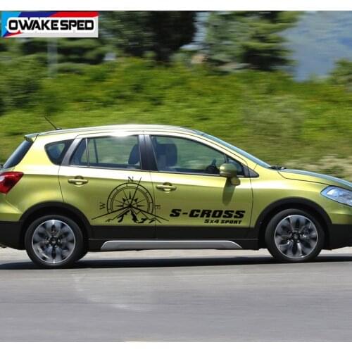 Compass Forester Graphics Sticker For-Suzuki S-CROSS SX4 AT MT Car Body Decor Decals Off Road Styling Auto Door Side Stickers
