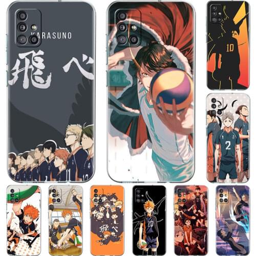 Haikyuu Volleyball Case For Samsung Galaxy A51 A21s A52 A71 A12 A31 A41 A32 A02s M31 A11 A72 M51 M30s Transparent Phone Cover