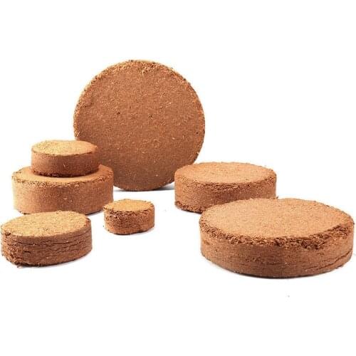 5Pcs Nursery Pot Coconut Fiber Coir Pellet Nutrient Soil Lightweight Plant Compressed Base Garden Supplies Nursery Pot
