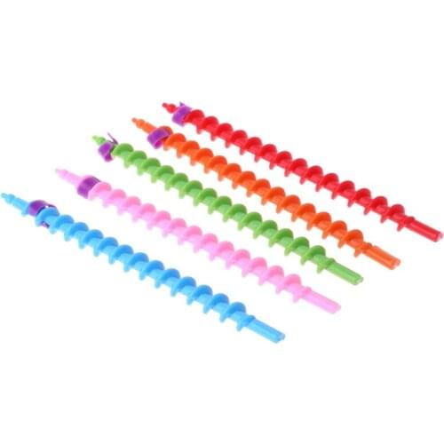 26Pcs Long Plastic Styling Barber Salon Tool Hairdressing Spiral Hair Perm Rod MOLF