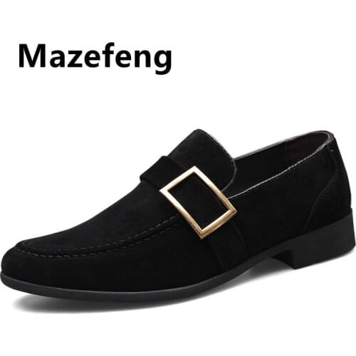 Mazefeng Brand Big Size Cow Suede Leather Men Flats 2021 New Men Casual Shoes High Quality Men Loafers Moccasin Driving Shoes