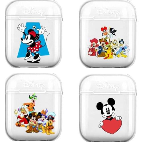 Disney Soft Silicone Cases For Airpods 1/2 Protective Bluetooth Wireless Earphone Cover For Air Pods Charging Box Bags