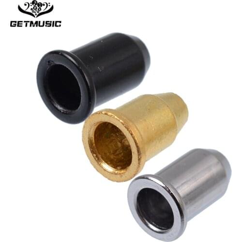 60 Set Electric Guitar String Mounting Ferrules Bushing Set Guitar Bridge string retainer Black-Gold-Silver
