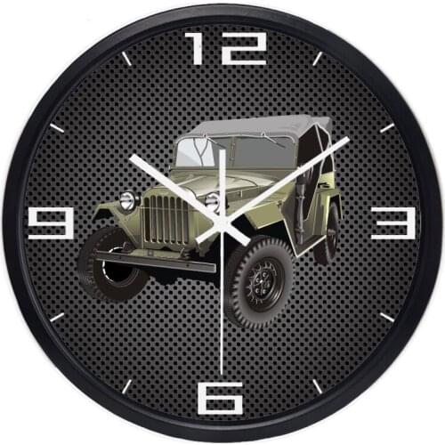 Motorcycle Armored Vehicle Military Vehicles Cool Wall Clock for Men Boy