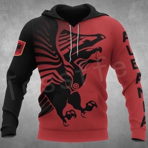 Tessffel Newest Country Flag Albania Symbol Funny NewFashion Men/Women Sweatshirt/Hoodies/zip/Jacket 3Dprint Tracksuit Casual 16