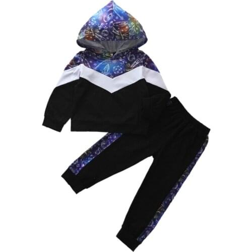 Autumn 2PCS Boys Outfits Hooded Baby Boy Clothes For Kids Clothing Toddler Child Jogging Casual Sports Suit Children Kid Suits