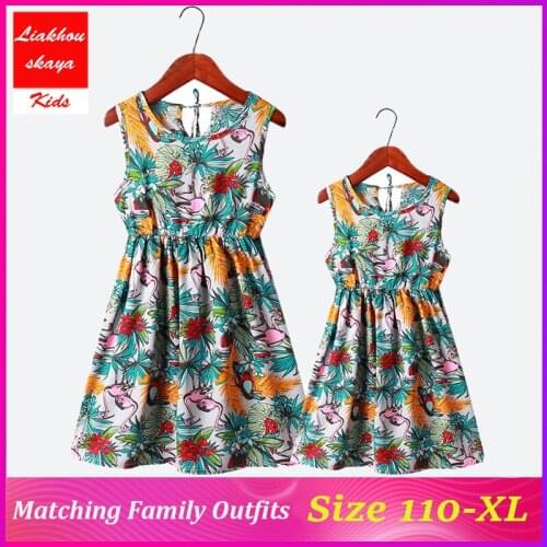 Dress Mom And Daughter Matching Clothes For Mommy And Me Costume 2019 Family Mother Outfits Look Mom Mum Baby Dresses Clothing