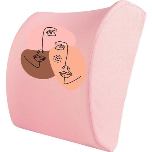 Custog Memory Foam Pillow Seat Cushion Waist Support Back Cushion For Office Chair Orthopedic Health Care Chair Pad Theater girl