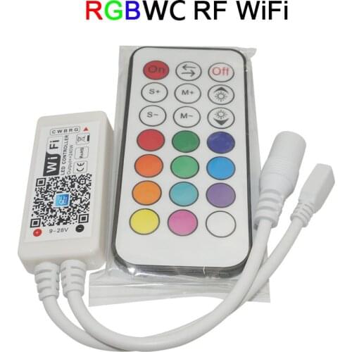 RGB / RGBW Controller Mini Wireless WIFI LED RF Remote Control IOS/Android Smart Phone for RGBCW/RGBWW RGB LED Strip,DC12-24V