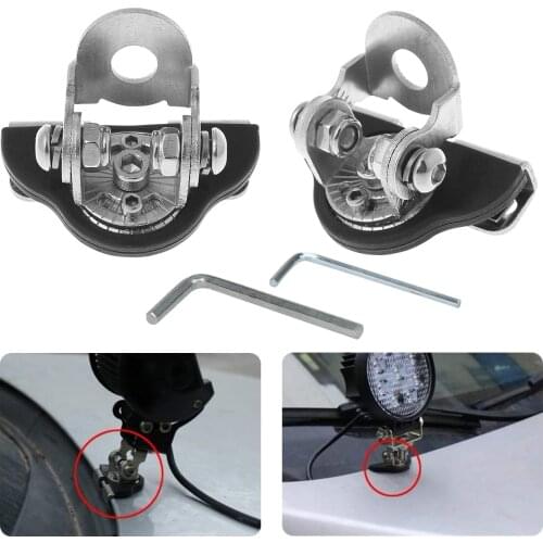 Adjustable light bar bracket mount stainless steel led work light fog lamp spotlights 4x4 auto engine cover mounting clamp