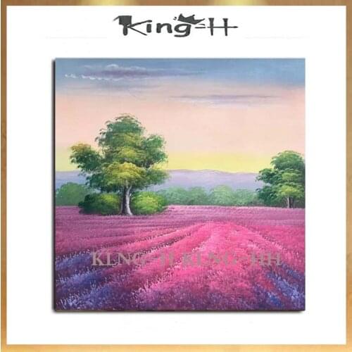 Hand-painted decorative home knife painted red rural natural landscape wall paintings decorative painting living room the hotel