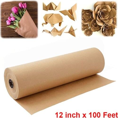 Brown Kraft Paper Roll 30m Great for Gift Wrapping, Art, Craft, Postal, Packing DIY Wedding Birthday Party Wrapping Paper