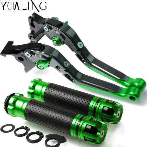 Motorcycle CNC Brake Clutch Levers and Handlebar Hand Grips For Kawasaki Z750 (no Z750S model) 2007-2012 2008 2009 2010 2011