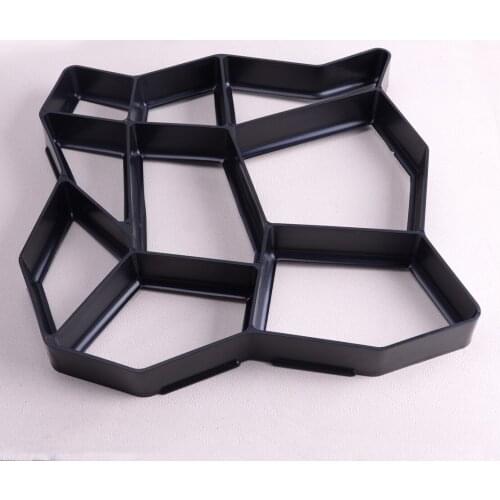 DIY Black Manually Plastic Path Paving Road Makers Mold Molder Cement Brick Garden Decor Tool