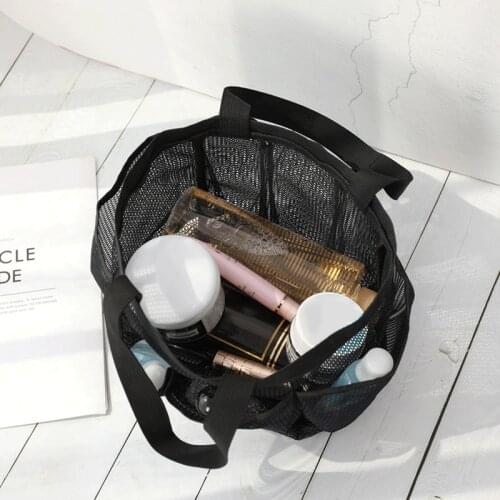 Mesh Shower Caddy Portable for College Dorm Large Bathroom Tote Bag Durable with 8 Pockets C1