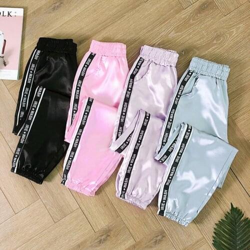 Spring Summer Fashion Women Casual Loose Side Striped Long Pants Sweatpants Trousers Leggings Sweat Wear Plus Size S-3XL