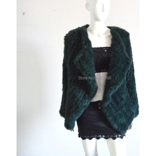 SJ461 Beautiful Women Fashionable Green Fur Coat S-XXL Factory Directly Sale Top Quality Women Fur Coats