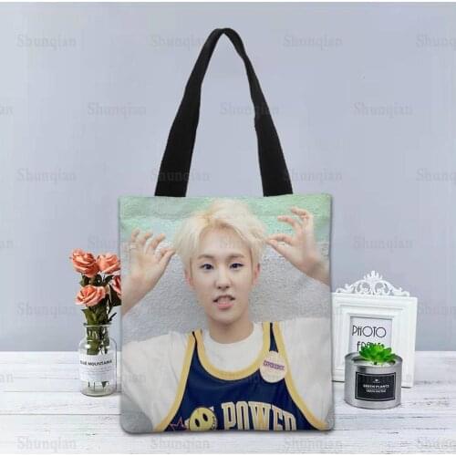 KPOP HOSHI Handbag Foldable Shopping Bag Reusable Eco Large Unisex Canvas Fabric Shoulder Bags Tote Grocery Cloth Pouch 0512