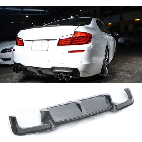 Carbon Fiber Rear Bumper Diffuser Lip Spoiler For BMW F10 F11 M5 MTech