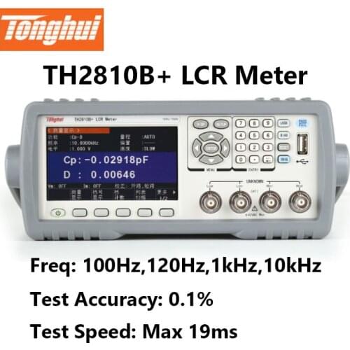Tonghui TH2810B+ 10kHz LCR Meter with 0.1% Basic Accuracy