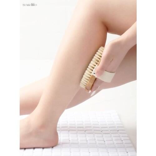 Vanzlife Dry bristle brush bath brush brush body cleaning soft brush leg artifact bath brush fat skin rubbing Shower Room brush