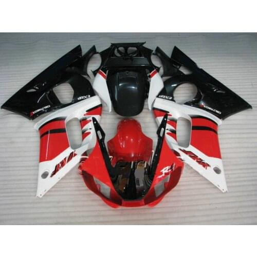 Hi-Grade Fairing kit for YAMAHA YZFR6 98 99 00 01 02 YZF R6 YZF600 1998 2000 2002 ABS Red white black Fairings set+Gifts YE44