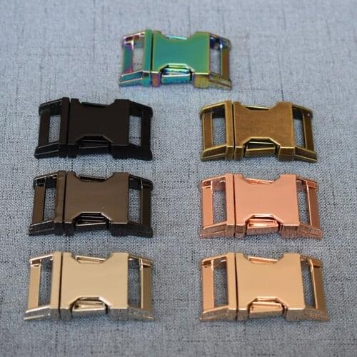 1 Pcs/Lot 20mm DIY Accessories Backpack Buckles Dog Collar Webbing Quick Release Metal Buckle Safety Clasp Outdoor Paracord