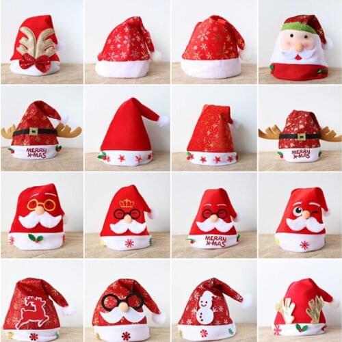1pcs Christmas Hat Santa Claus LED Light Up Flashing Costume Party Decoration Christmas and New Year Gifts