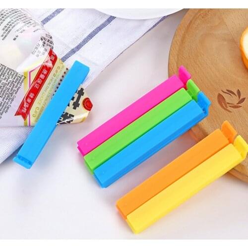 10Pcs Kitchen Sealing Clips Portable Storage Food Snack Bag Seal Part Sealer Clamp Plastic Tool Kitchen Accessories Random Color