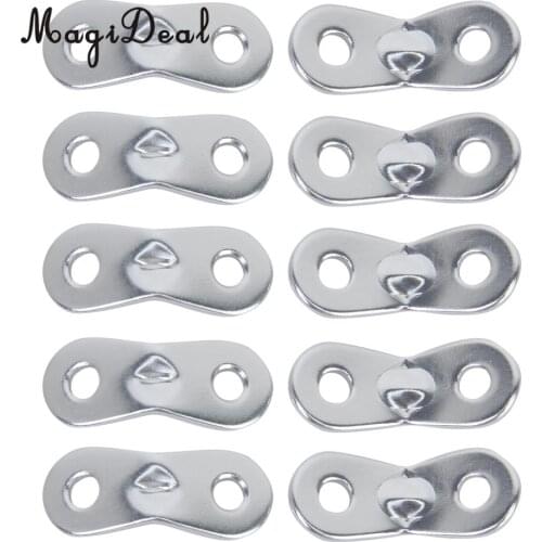 MagiDeal 10pcs Aluminum Alloy Lock Rope Tensioners Guy Line Bent Runners Camping Climbing 5mm for Hiking Accessories