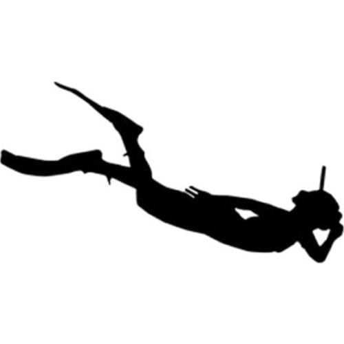 14.8*7.8CM Scuba Diving PersonalizedCCar Stickers Interesting Car Styling Vinyl Decals Black/Silver C7-0622