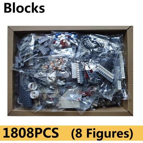 1808Pcs Star Battle AT-OT Walker Republic Dropship Starfighter 10195 Model Building Blocks Toy For Children Christmas Gifts