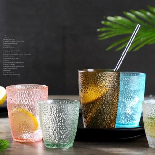200~300ML Acrylic Color Water Cup PC Plastic Beer Cup Milk Water Cup Kitchen Drop Resistance Ktv Bar Restaurant Juice Drink Cup