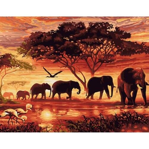 5D DIY Diamond Painting Elephant Full Square/Round Diamond Embroidery Animals Mosaic Rhinestone Pictures Home Decor Art