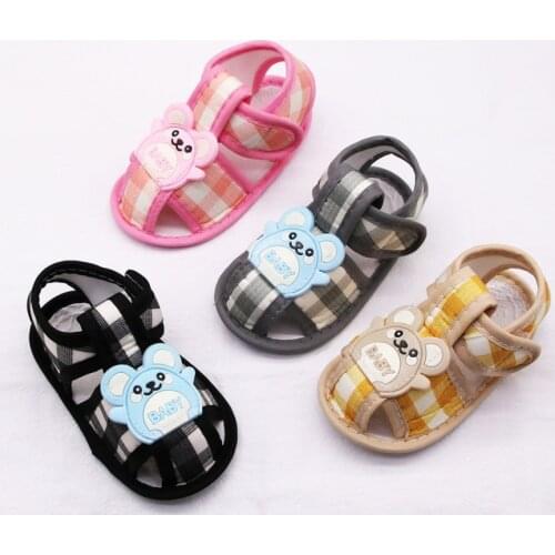Bobora Baby Boy Girl First Walker Shoes Cartoon Pattern Hollow Cotton Infant Toddler Soft Sole Sandals Shoes