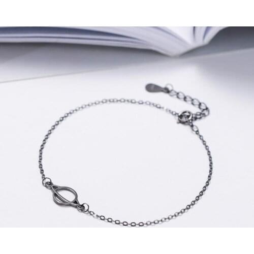 Darkness Planet Sweet Cute Gift 925 Sterling Silver Temperament Female Trendy Resizable Bracelets SBR026