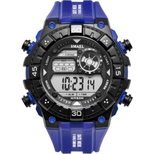 2019 Man Watch Fashion Led Digital Watches Brand SMAEL Men Sport Watches Waterproof Multifunction Wristwatches heren horloge