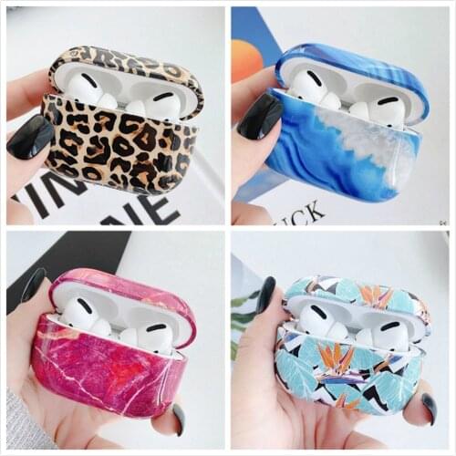 Earphone Case For Apple Airpods Pro Case Marble Flower Hard Cover For Apple Air Pods Pro 3 Headphone Earpods Charging Box Clear