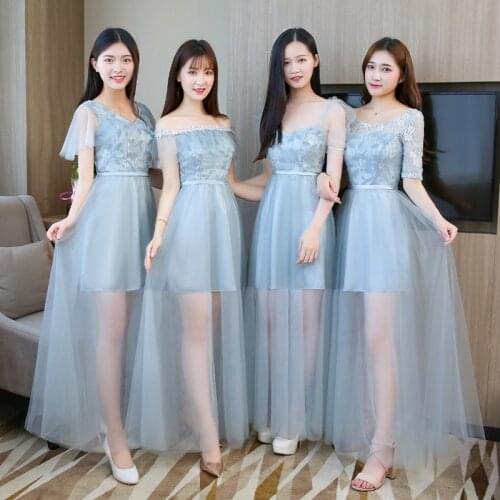 Embroidery Floral Sexy Party Plus Size Sister Graduation Wedding Party Bandage Bridesmaid Dresses Summer Dress Women Dress 8850