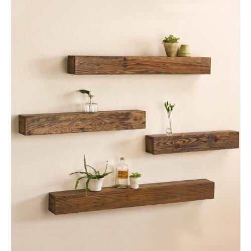 Wooden Decorative 4 pcs Billet Rack Accessories Rack Wall Decor