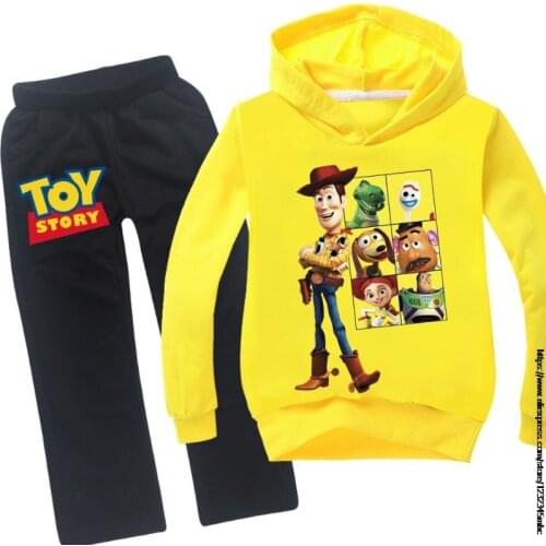 Disney Toy Story 4 Girls Clothing Autumn Cotton Coat+pants 2 pcs Outfits Sets Kids Birthday Suit Long Sleeve Hoodies Clothes