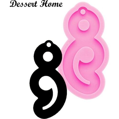DY0529 Bow/Heart/Wouse Semi Colon Epoxy Resin Molds For Jewelry Diy Infinity Heart Silicone Keychain Decoration Shiny Glossy