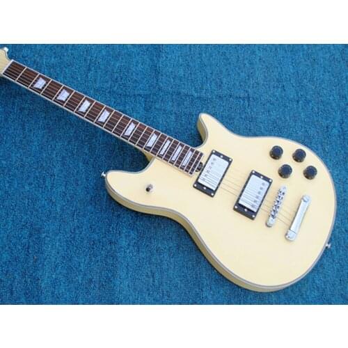Milky white LP electric guitar, high quality, rosewood Fingerboard, mahogany, silver accessories, fingerboard inlay, can be cust