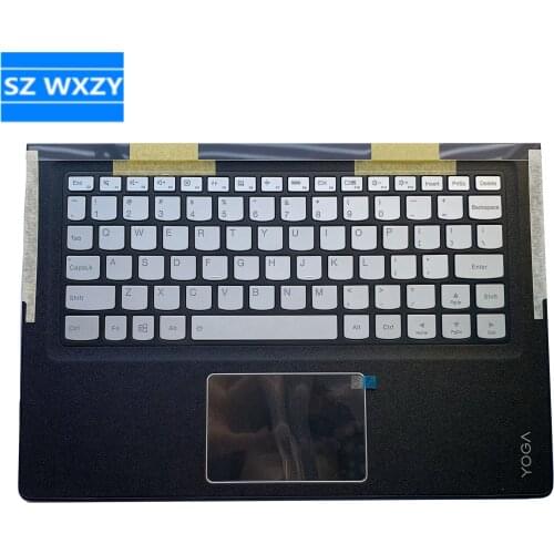 SZWXZY New For Lenovo Yoga 900S-12ISK Ideapad Palmrest Case Upper Cover US Backlight Keyboard With Touchpad Silver 100% Working