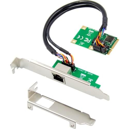 Mini PCIE single RJ45 Gigabit Ethernet 10/100/1000Mbps Plug and Play Nic Intel JL82574L