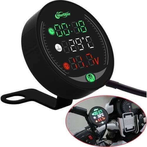 Motorcycle Gauge Display Table Voltmeter Water Temp Clock Time Charge USB For BMW R1200GS R1200 GS/RT/SE/S/ST Adventure S1000RR