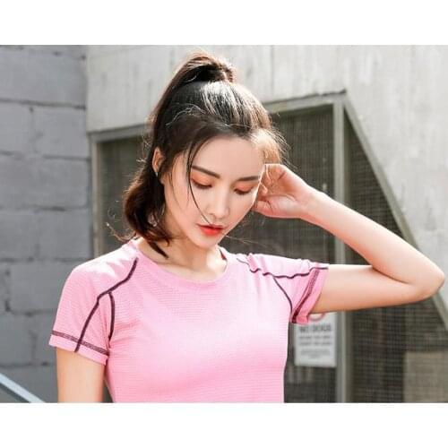 Men and Women Quick-drying Clothes Short-sleeved Loose Fitness Running Clothes Female T-shirt Large Size Workout Shirt Men