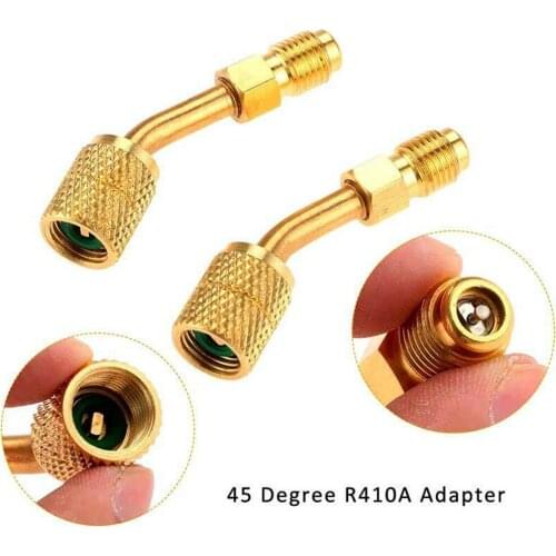 R410A Charging Vacuum Port Adapter Kit Straight Swivel HVAC Mini Split System Charging Vacuum Port Adapter Kit