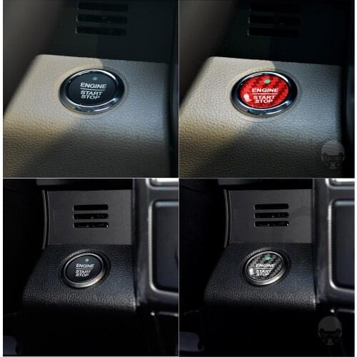 Fragrant Slice Car Carbon Engine Start Stop Button Sticker Fit for Ford F-150